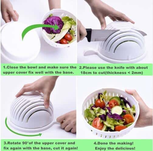 Chopper Vegetable Salad Cutter Cutting Bowl