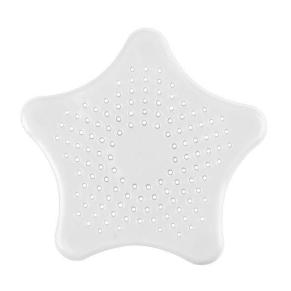 Silicone Star Shaped Sink Filter white