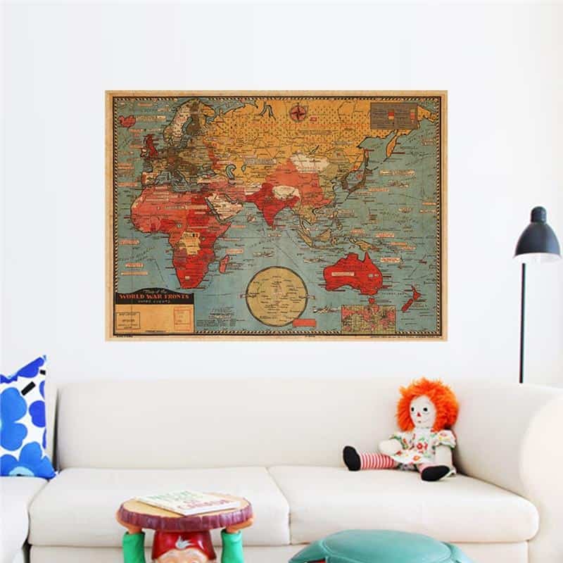 Vintage World Map Poster | Mayfield Market Vintage World Map Poster | Mayfield Market