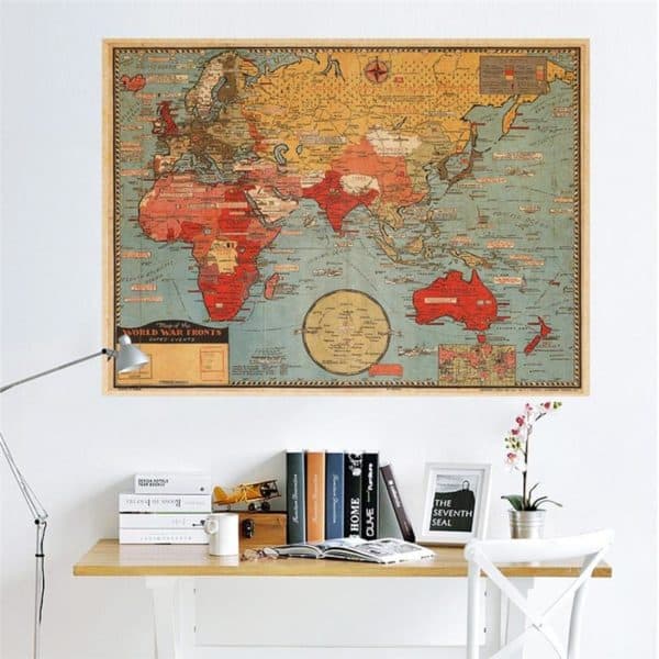 Vintage World Map Poster