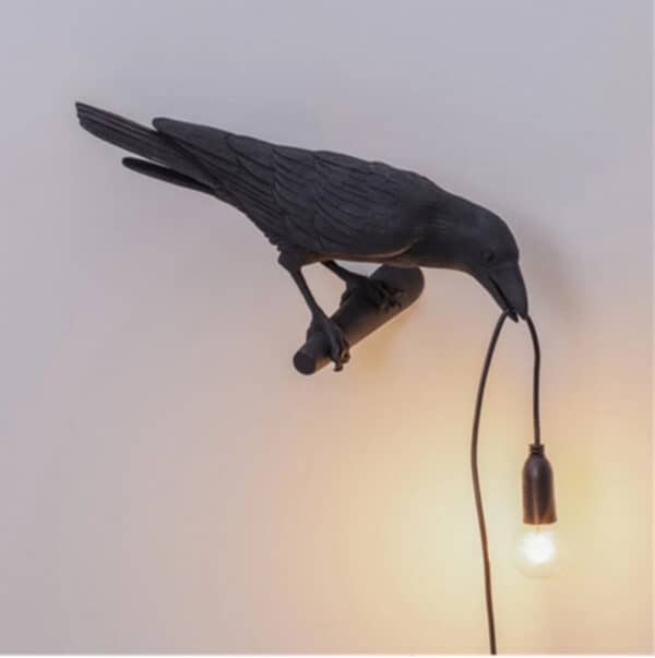 Crow Lamp black C left wall
