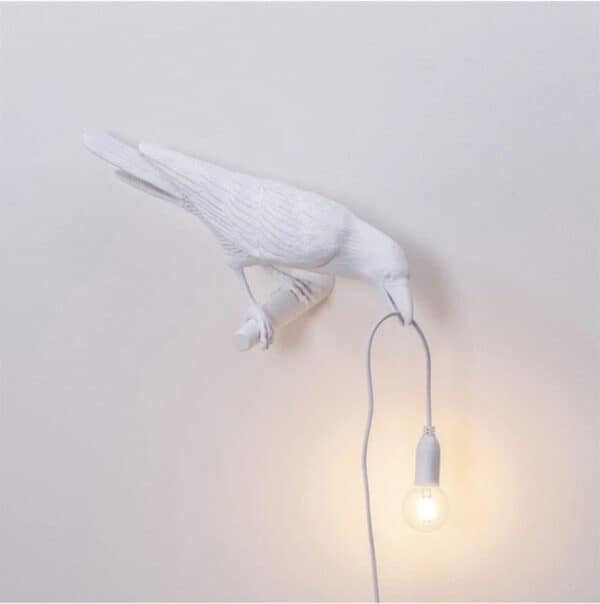 Crow Lamp white C left wall