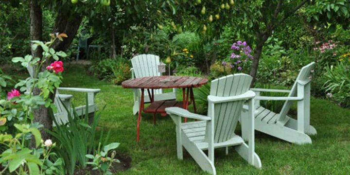 How do you prevent garden chairs from sinking in grass