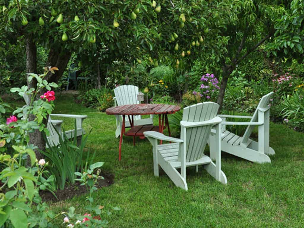 How do you prevent garden chairs from sinking in grass