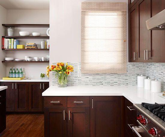 how to lighten up a kitchen with cherry cabinets - modern kitchen design with cherry cabinets