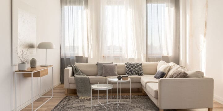 how to make windows look bigger - living room