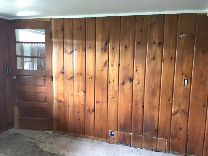how to modernize cedar walls - brown cedar wall