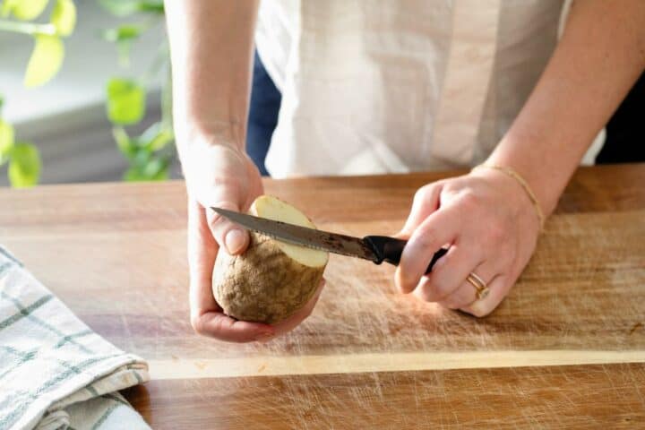 how to remove rust from kitchen knives - removing rust from knife using potato